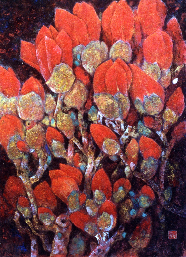 《红色玉兰》68X48 2003年.jpg