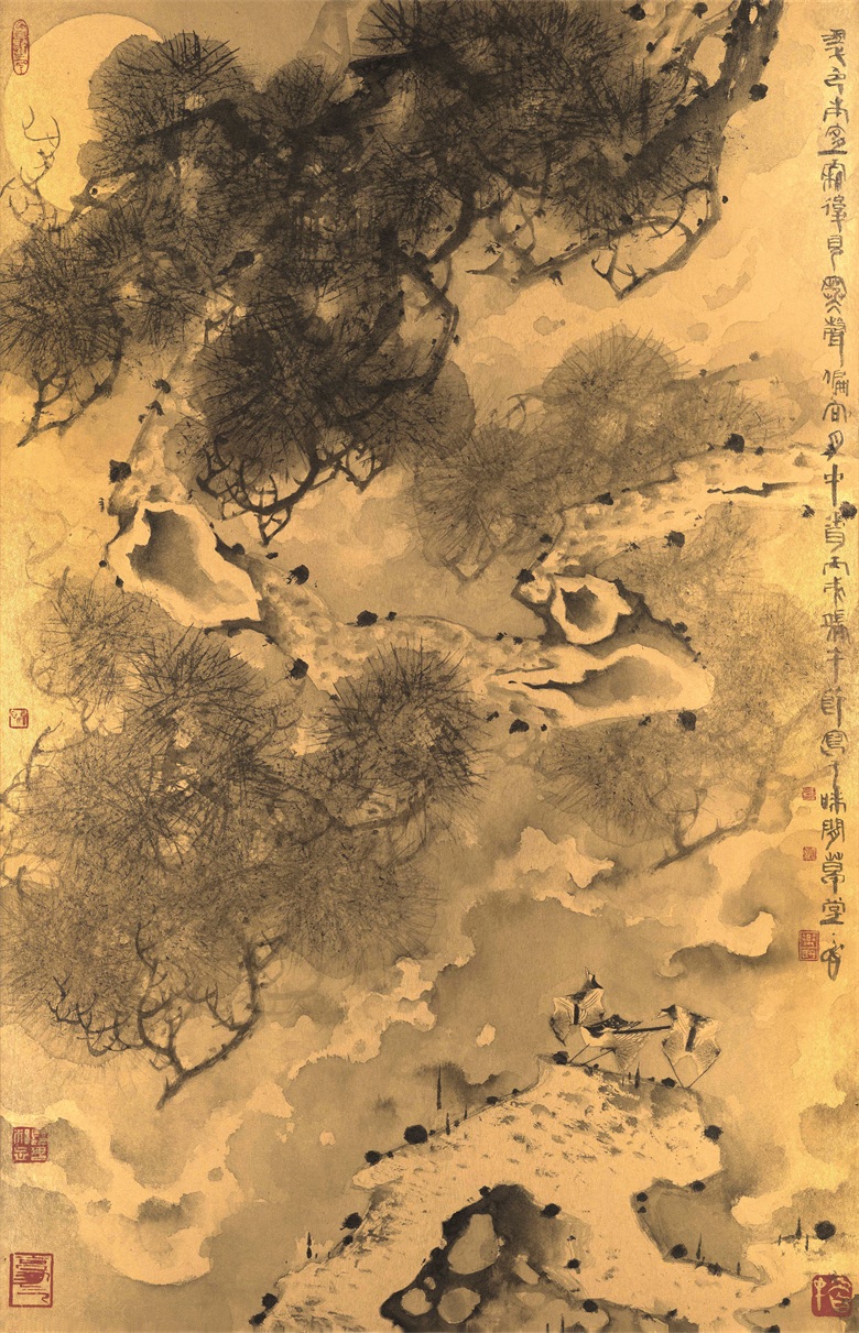 《翠色寒声图》107x70cm 2006年.jpg
