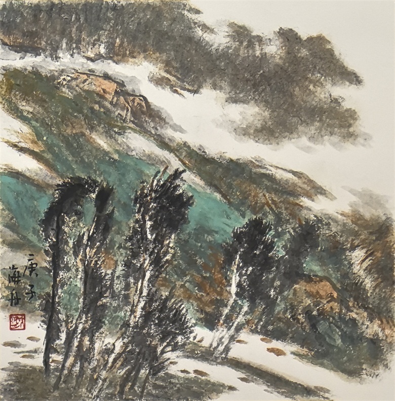 20260410177578887855.jpg 《暮云凝碧》40X40cm 创作于2019年.jpg