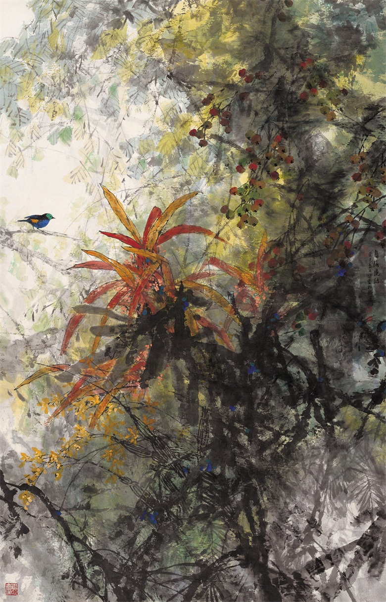 42王明明 《 春荫晓语》225×145cm  2003年.jpg