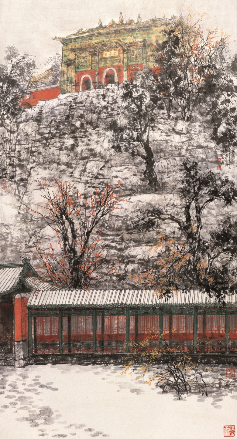 28王明明 《雪霁》179×96cm     2004年.jpg