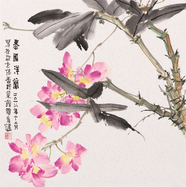 《泰国洋兰》 50x50cm 2018年.jpg