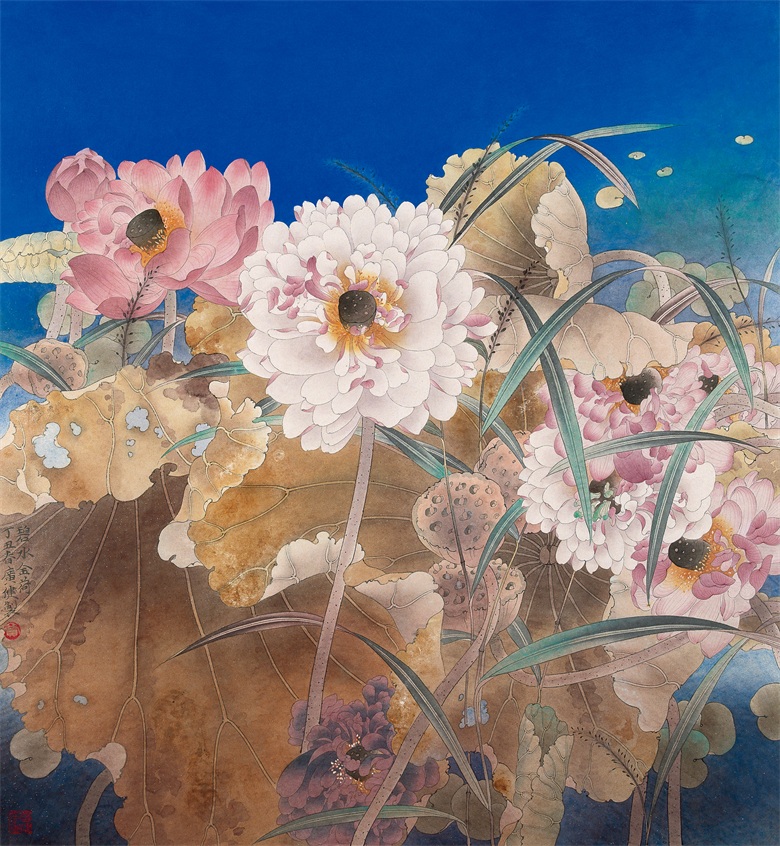 1617350336833009.jpg 碧水金荷 76cm×68cm 1998年.jpg