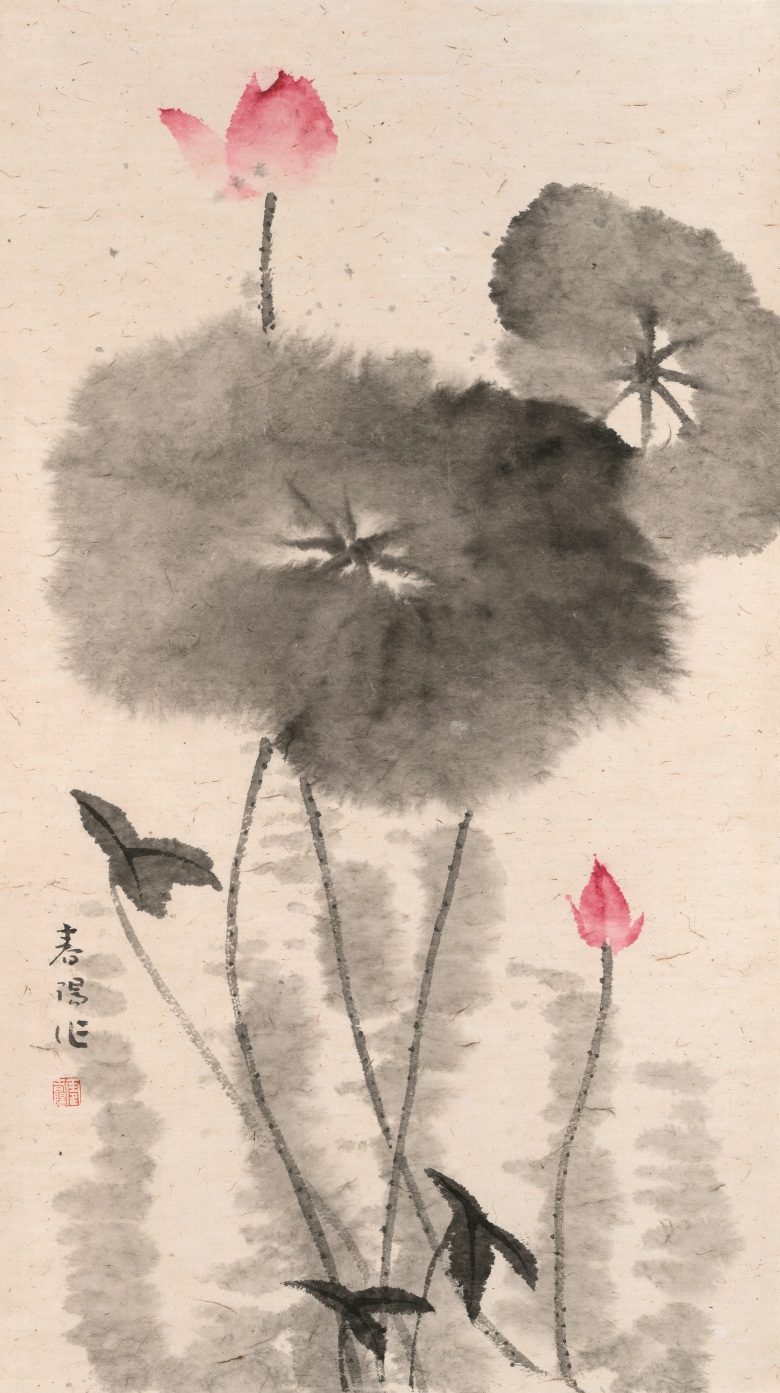 1677123814117119.jpg 荷静无尘 纸本设色 2017年 78.2×44.6cm.jpg