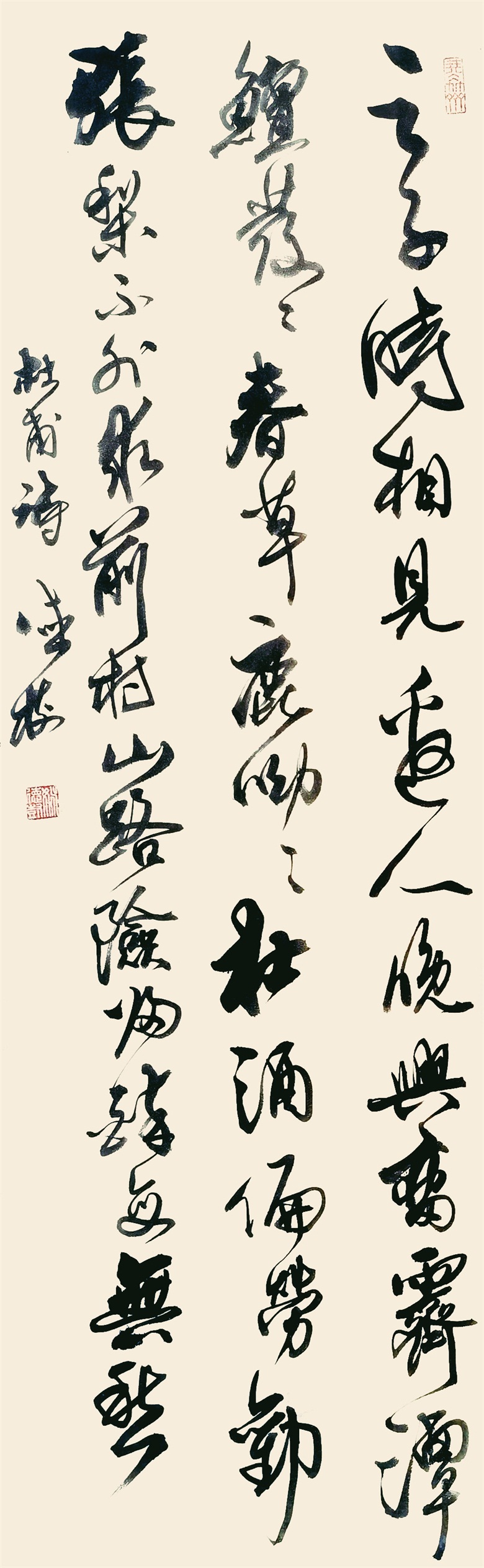 20260509177829916268.jpg 7.《题张氏隐居二首·杜甫》110x35cm.jpg