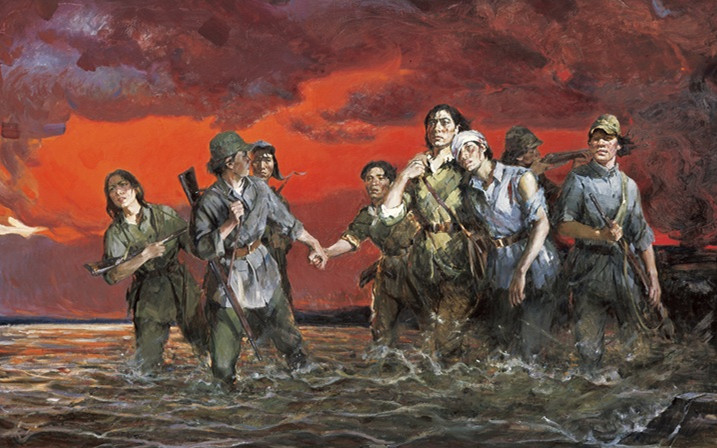 20260511177847143012.jpg 《中华儿女-八女投江》2003年_300x200cm 布面油画 宁波美术馆藏.jpg