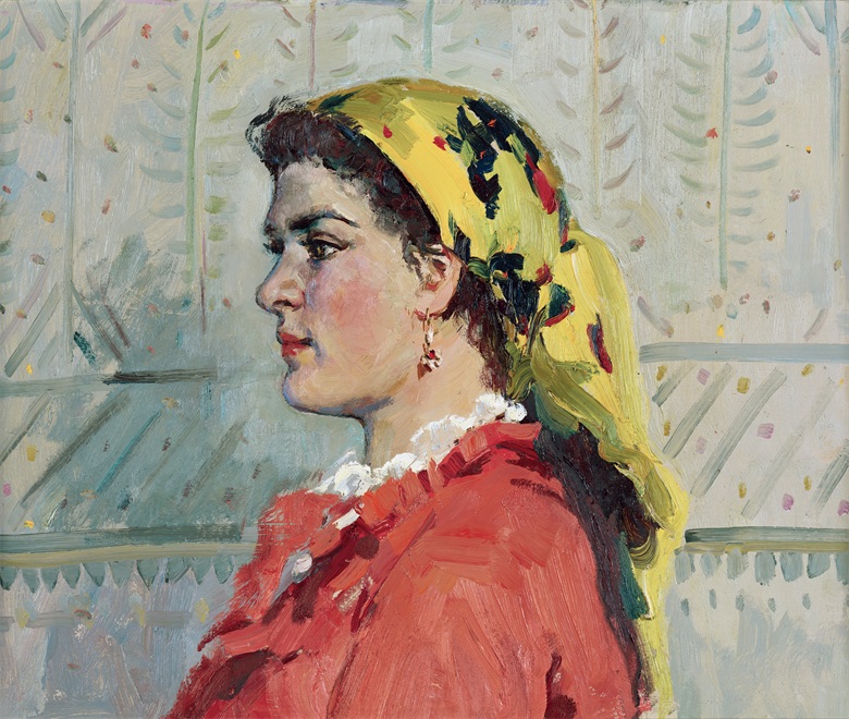 20260511177847181844.jpg 1986年《织毯女工》50X61cm 纸板油画.jpg