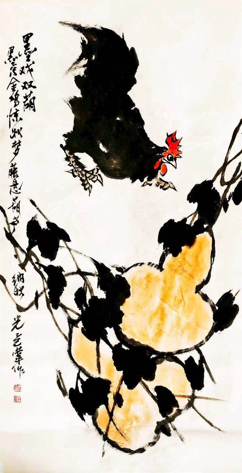 20260601178029711833.jpg 9.《墨戏双葫》 136x68cm.jpg