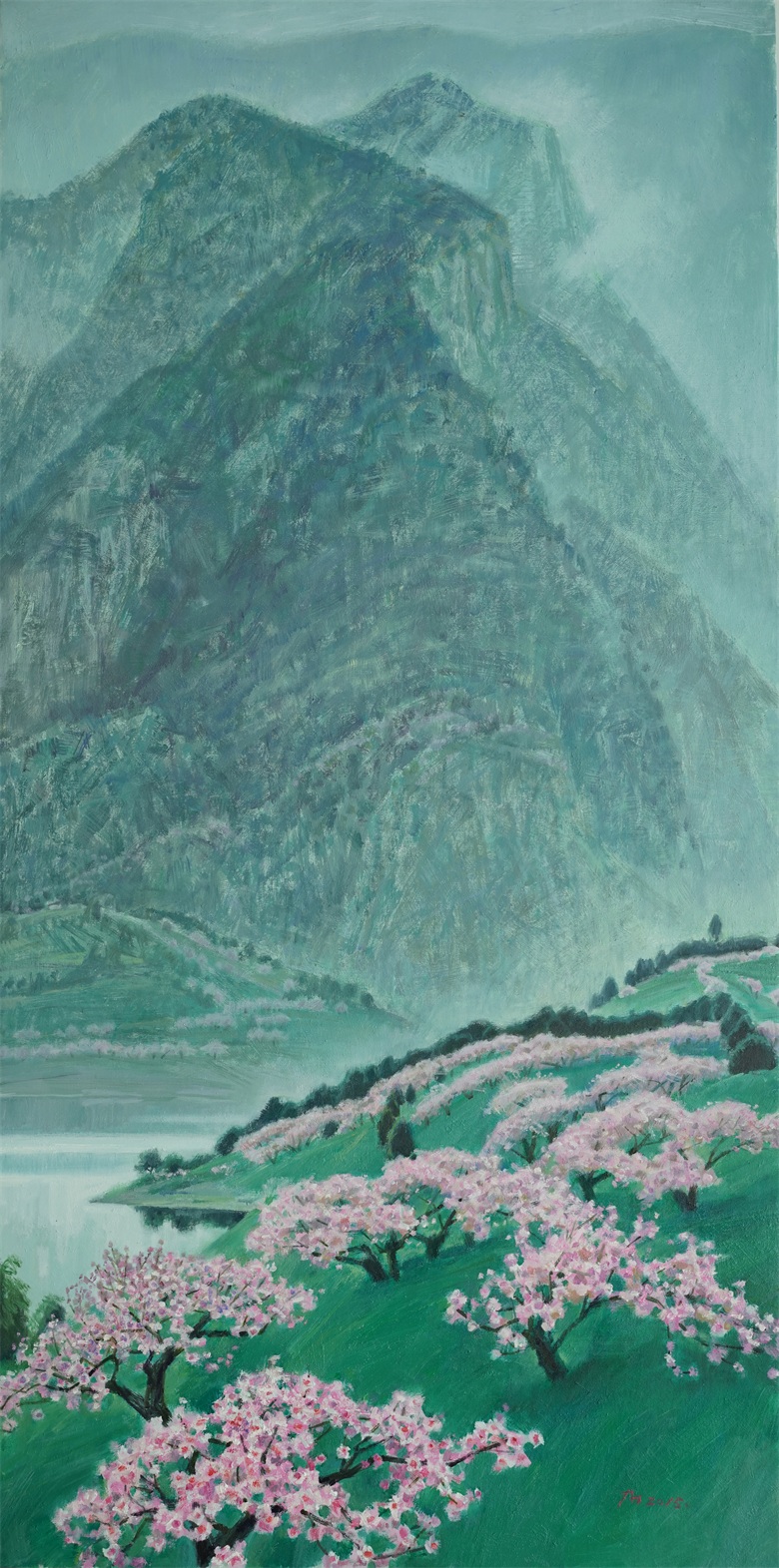 20260625178235919091.jpg 《蜀山春》 87X174cm 布面油画 2015.JPG