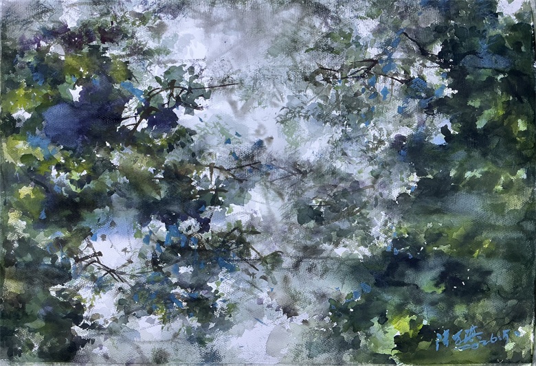 20260626178244052358.jpg 《又是一年梨花雨》 78x56cm 水彩画.jpg