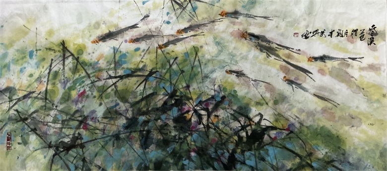 20260626178244064840.jpg 《春溪》 136x68cm 中国画.jpg