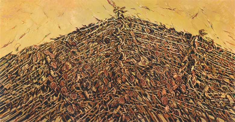 1723444442627618.jpeg 37.《 东方葵》金塔 布面油画 280cmx540cm 2014年.jpeg