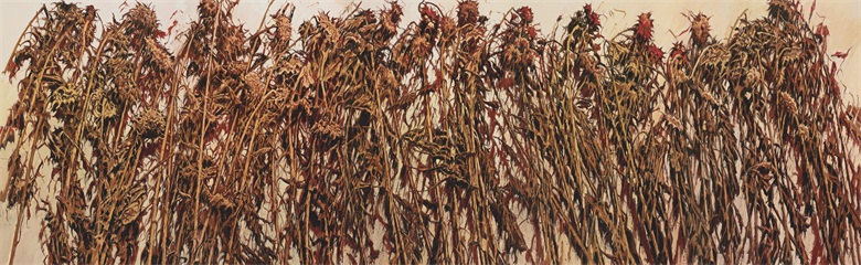 1723442545105599.jpeg 《 秋葵会否变红》 布面油画 280cmx900cm 2008年.jpeg