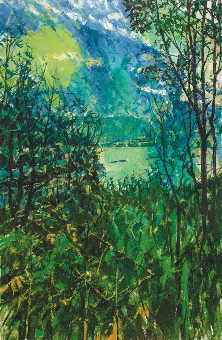 1723445025801036.jpeg 15. 《富春山旅图 · 三江芳草》 布面油画 138cmx90cm 2023年.jpeg