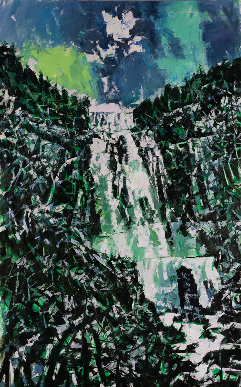 1723445234113044.jpeg 29. 《瀑山》 布面油画 178cmx112cm 2023年.jpeg