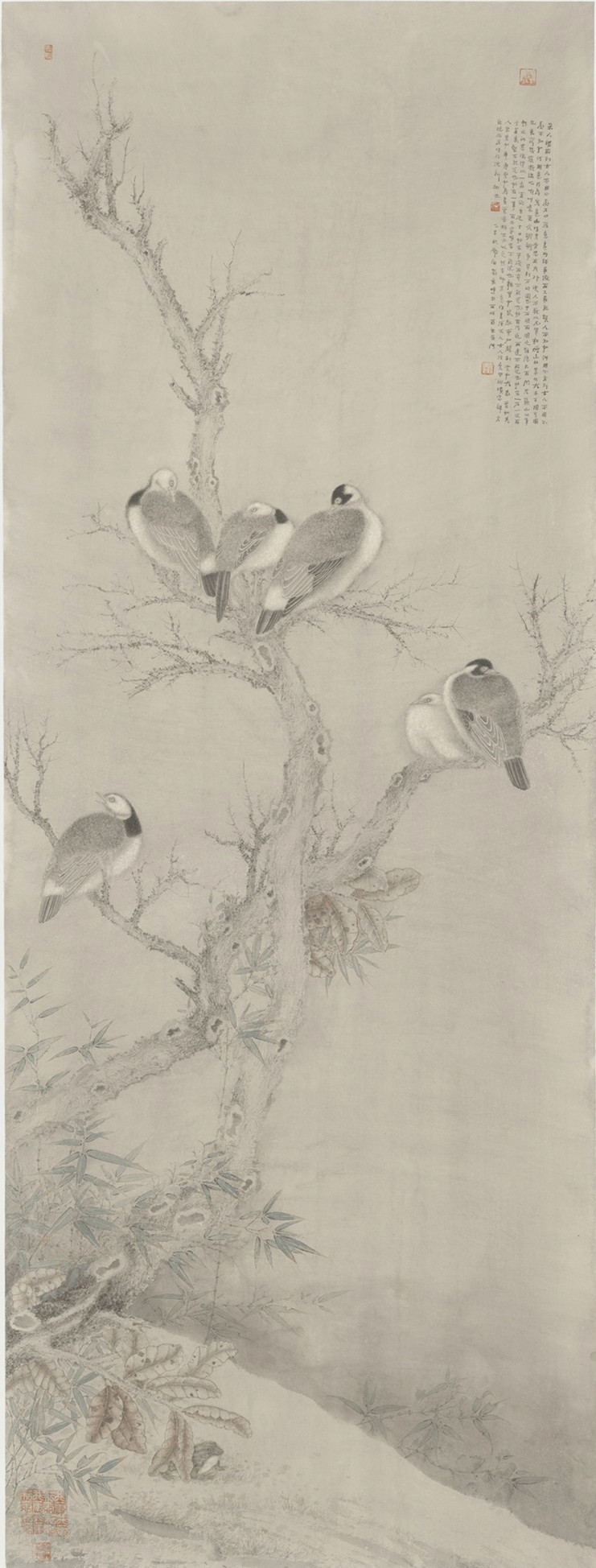 1629881153703888.jpg 《红叶微风》190x72cm 2015年 纸本设色 刘万鸣 2015.jpg