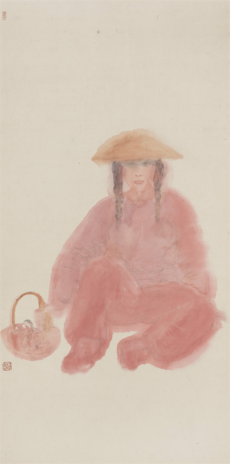 1701768206140537.jpg 005-1987《小溪》 纸本作品名称小溪,画心尺寸156.4X77.6cm-创作年代1987年.jpg
