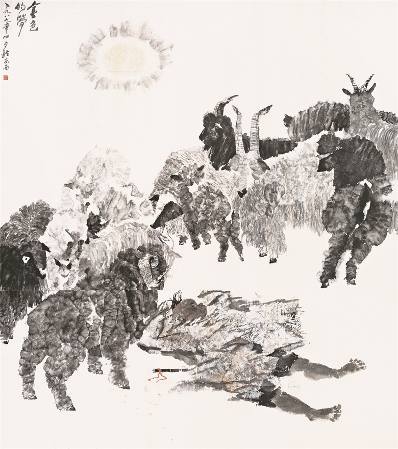1645436801834214.jpg 《金色的梦》200x230cm 王迎春 1989年.jpg